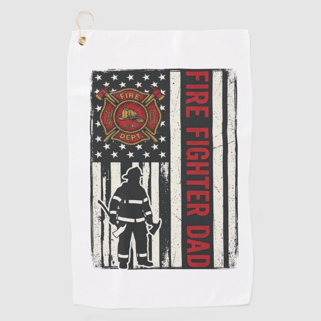 Serviette De Golf Conception de vecteur de drapeau en détresse de pa (Devant)