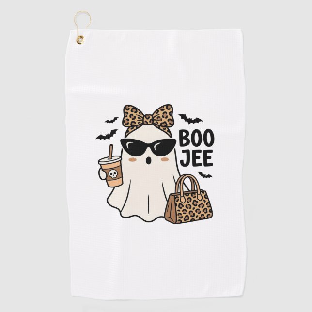 Serviette De Golf Conception de vecteur de noeud de léopard d'Hallow (Devant)