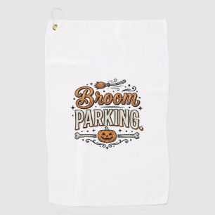 Serviette De Golf Conception de vecteur de sorcière vintage Hallowee