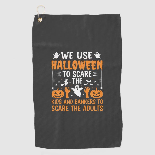 Serviette De Golf Conception d'Halloween pour enfants banquiers adul (Devant)
