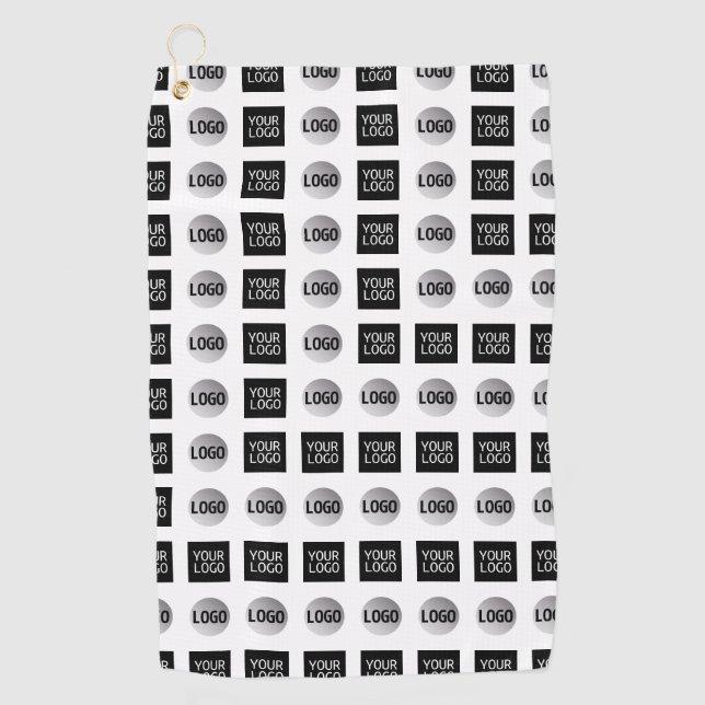 Serviette De Golf Conception du Motif du logo géométrique 2 (Devant)