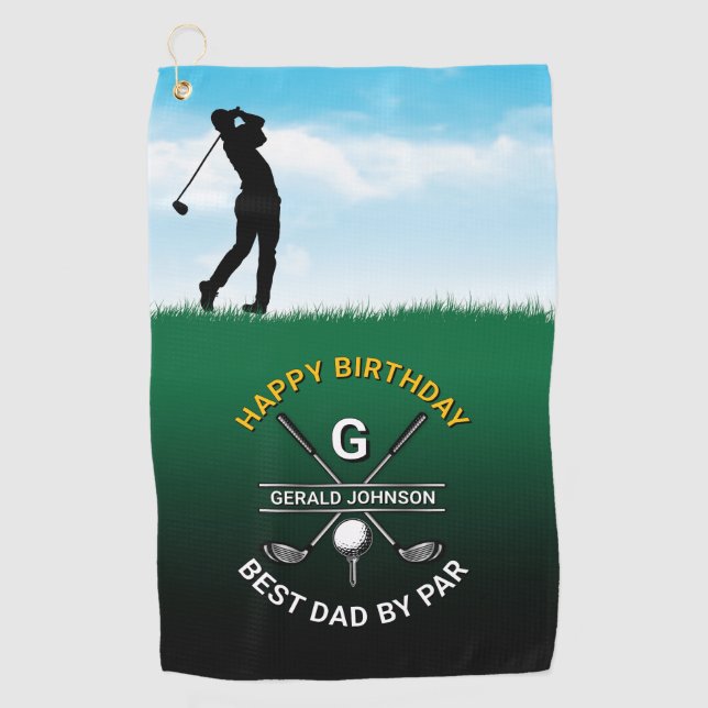 Serviette De Golf Conception d'une partie de Monogramme de golf sur  (Devant)