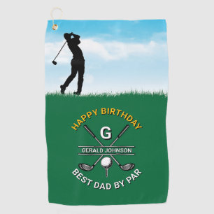Serviette De Golf Conception d'une partie de Monogramme de golf sur 