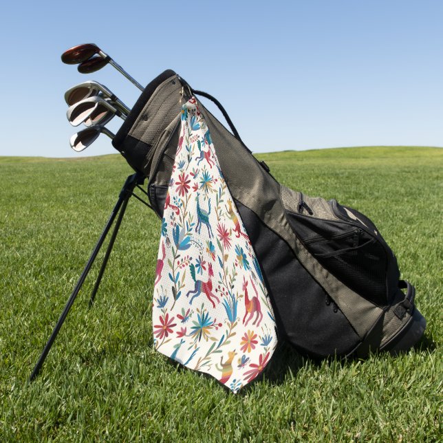 Serviette De Golf Conception inspirée d'Otomi (Vert)