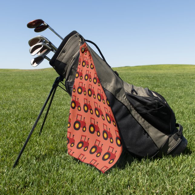 Serviette De Golf Conception Tracteur Rouge Fond de n'importe quelle (Vert)