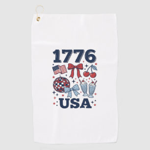 Serviette De Golf Conception vectorielle coquette patriotique USA 17