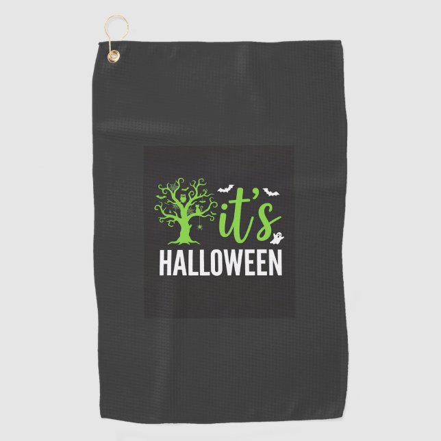 Serviette De Golf Conception vectorielle d'arbres de chauves-souris  (Devant)