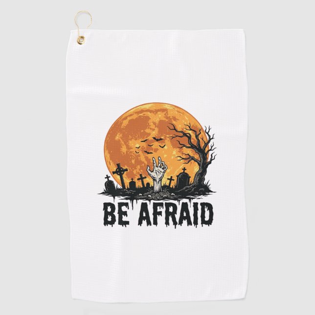 Serviette De Golf Conception vectorielle de cimetière d'Halloween vi (Devant)