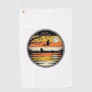 Serviette De Golf Conception vectorielle Halloween crépuscule sorciè