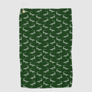 Serviette De Golf Conception vintage d'alligators d'art de motif