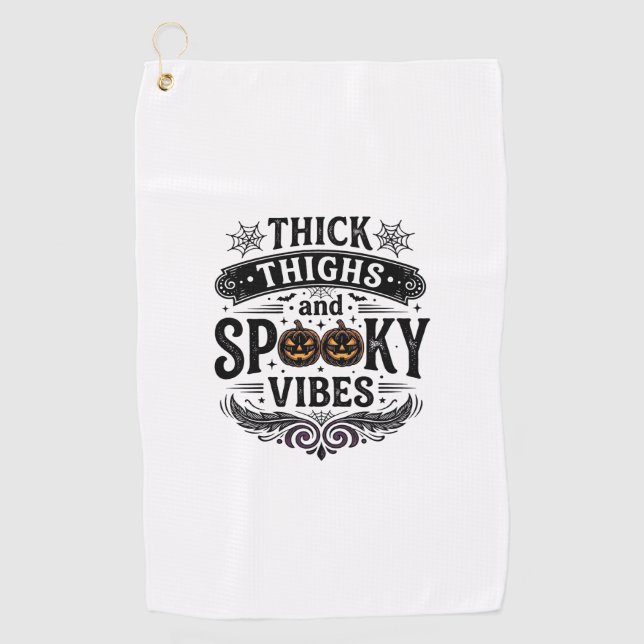 Serviette De Golf Conceptions de chemise Halloween Thick Thighs Spoo (Devant)