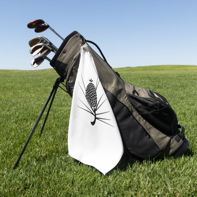 Serviette De Golf Cône de pin avec aiguilles (Vert)