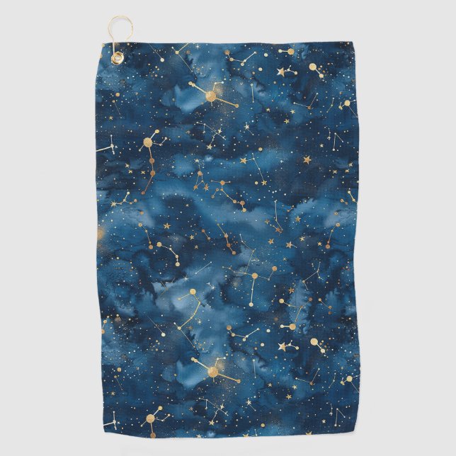 Serviette De Golf Constellation céleste - Nuit étoilée (7) (Devant)