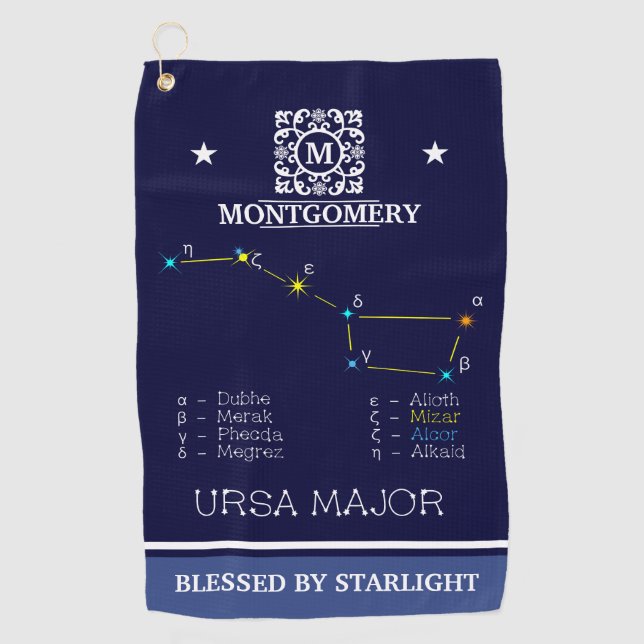 Serviette De Golf Constellation Ursa major (Devant)