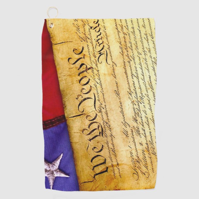 Serviette De Golf Constitution américaine (Devant)