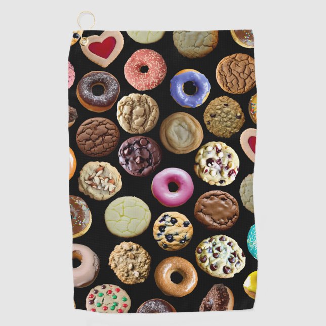 Serviette De Golf Cookies et beignets (Devant)
