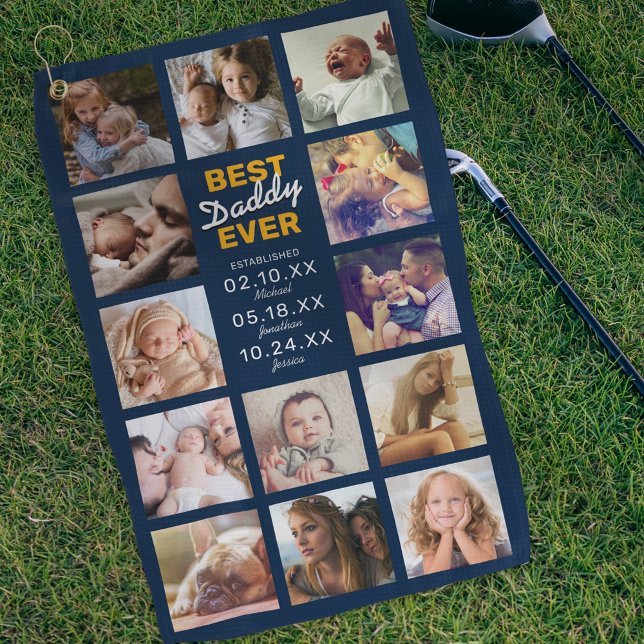 Serviette De Golf Cool Best Daddy Ever Photo (Créateur téléchargé)