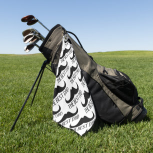 Serviette De Golf Cool Le meilleur papa Black Mustache Fête des père