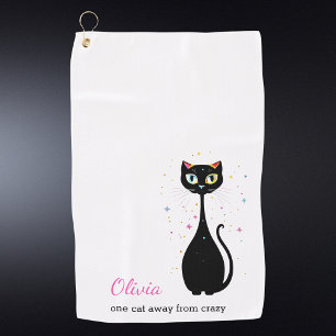 Serviette De Golf Cool personnalisé Kitty Chat minimaliste moderne