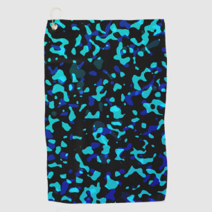 Serviette De Golf Cool tendance Blue Black Camouflage Motif