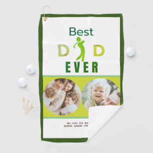 Serviette De Golf Cool vert photo Golfer Meilleur papa jamais Fête d