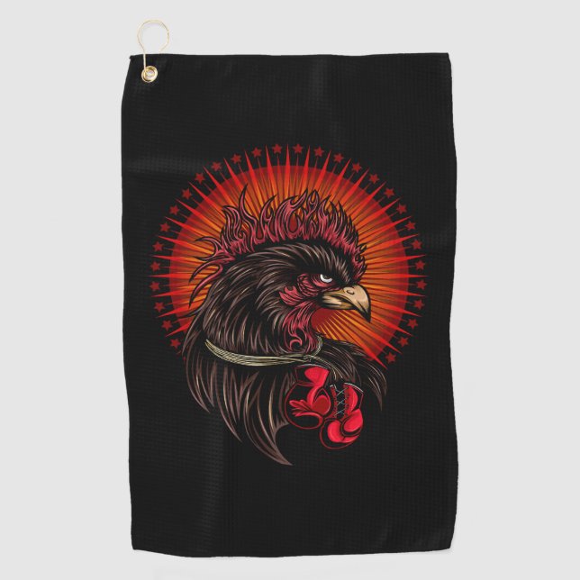 Serviette De Golf Coq de boîte (Devant)