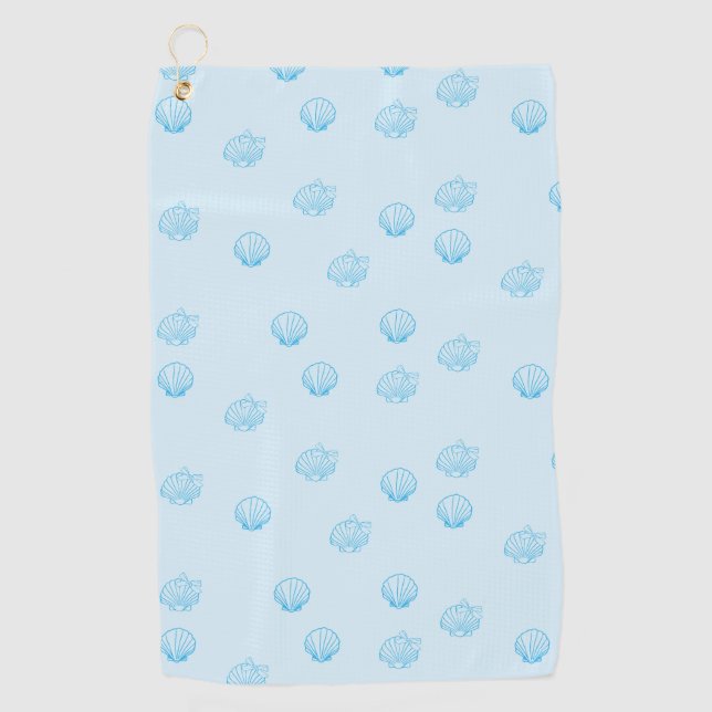 Serviette De Golf Coquilles Saint-Jacques Contour Minimalisme (Devant)