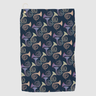 Serviette De Golf Cor d'harmonie Art conceptions mignonnes de cor d'