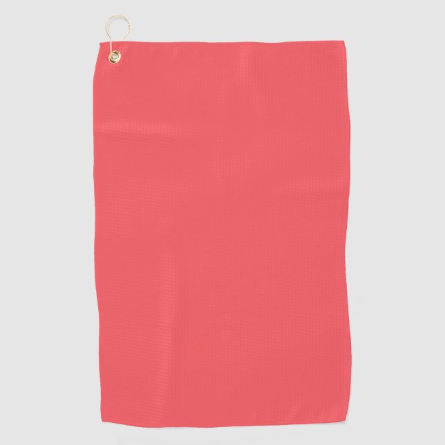 Serviette De Golf Corail clair clair uni couleur solide (Devant)
