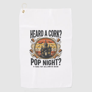 Serviette De Golf Cork Pop Halloween Maison Hantée Vintage Chemise_1