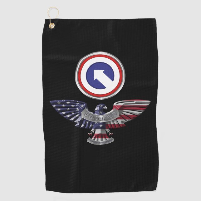 Serviette De Golf Correctif personnalisé de l'aigle de la 1ère Comma (Devant)