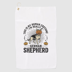 Serviette De Golf Costume de Halloween drôle pour chien de berger al
