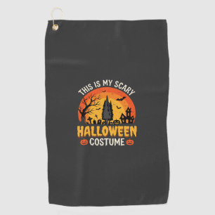 Serviette De Golf Costume Halloween effrayant Design Vintage Sunset_