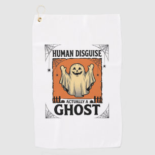 Serviette De Golf Costume Humain Fantôme Humour Halloween Vintage_1