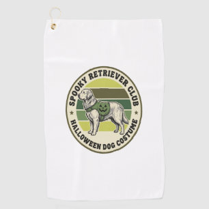 Serviette De Golf Costume vintage Halloween Golden Retriever Badge_1