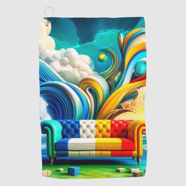 Serviette De Golf Couch Arc-en-ciel (Devant)