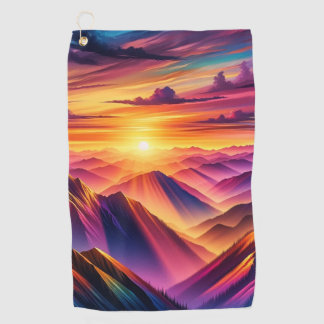 Serviette De Golf Coucher du soleil