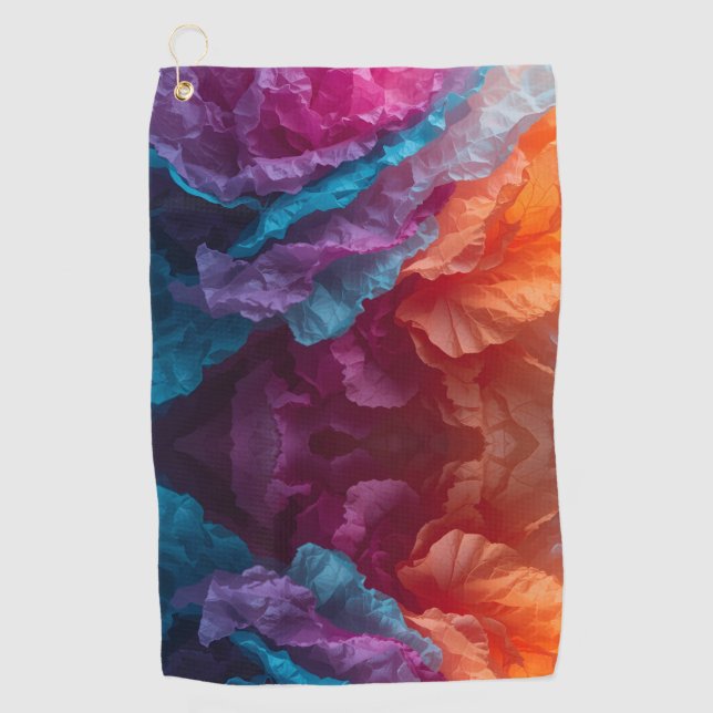 Serviette De Golf Couches de papier de soie abstrait lumineux (Devant)
