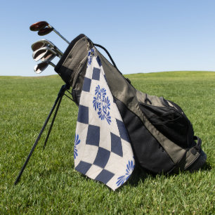 Serviette De Golf Couette bleue et blanche