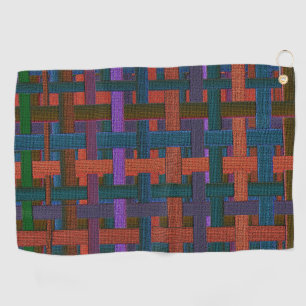 Serviette De Golf Couleur foncée "plaid" en tissu ou en toile