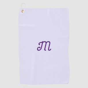 Serviette De Golf couleur lavande - votre monogramme rétro