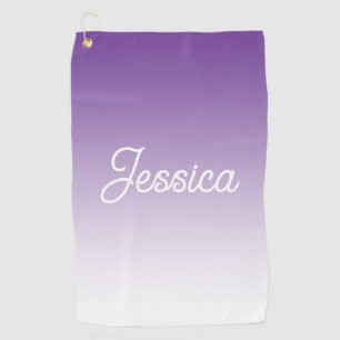 Serviette De Golf Couleur lilas clair ombrée (modifiable) et votre t