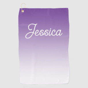Serviette De Golf Couleur lilas clair ombrée (modifiable) et votre t