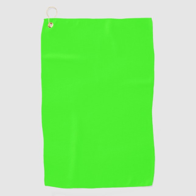 Serviette De Golf Couleur solide verte néon (Devant)