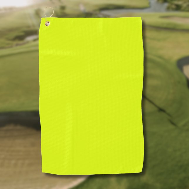 Serviette De Golf Couleur Uni Chartreuse Néon | Couleur Tendance (Créateur téléchargé)