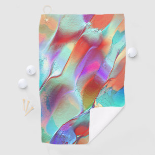 Serviette De Golf Couleurs arc-en-ciel dans la roche perchée virtuel