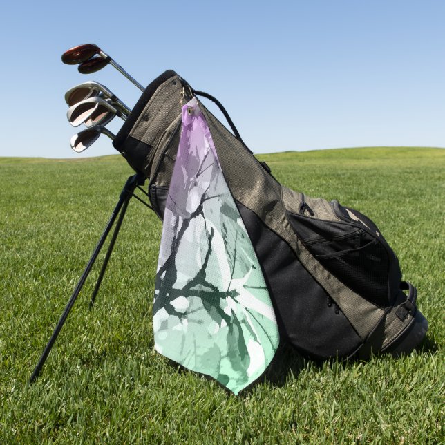 Serviette De Golf Couleurs d'automne, feuille 5 (Vert)