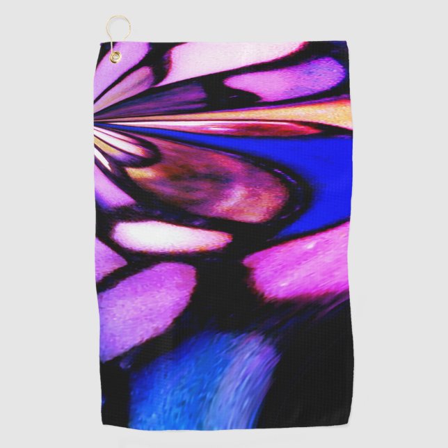 Serviette De Golf Couleurs impressionnantes Mosaïque Inspiré (Devant)
