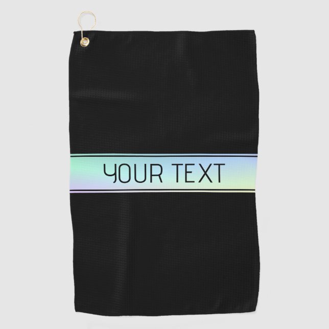 Serviette De Golf Couleurs Modernes Dégradées & Texte Modifiable (Devant)