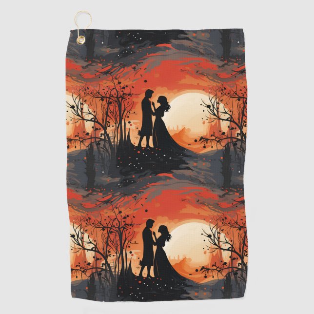 Serviette De Golf Couple amoureux  (Devant)